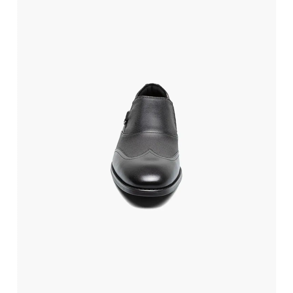 Stacy Adams Lockwood Wingtip Ornament Slip On Dress Shoes Black 25767-001