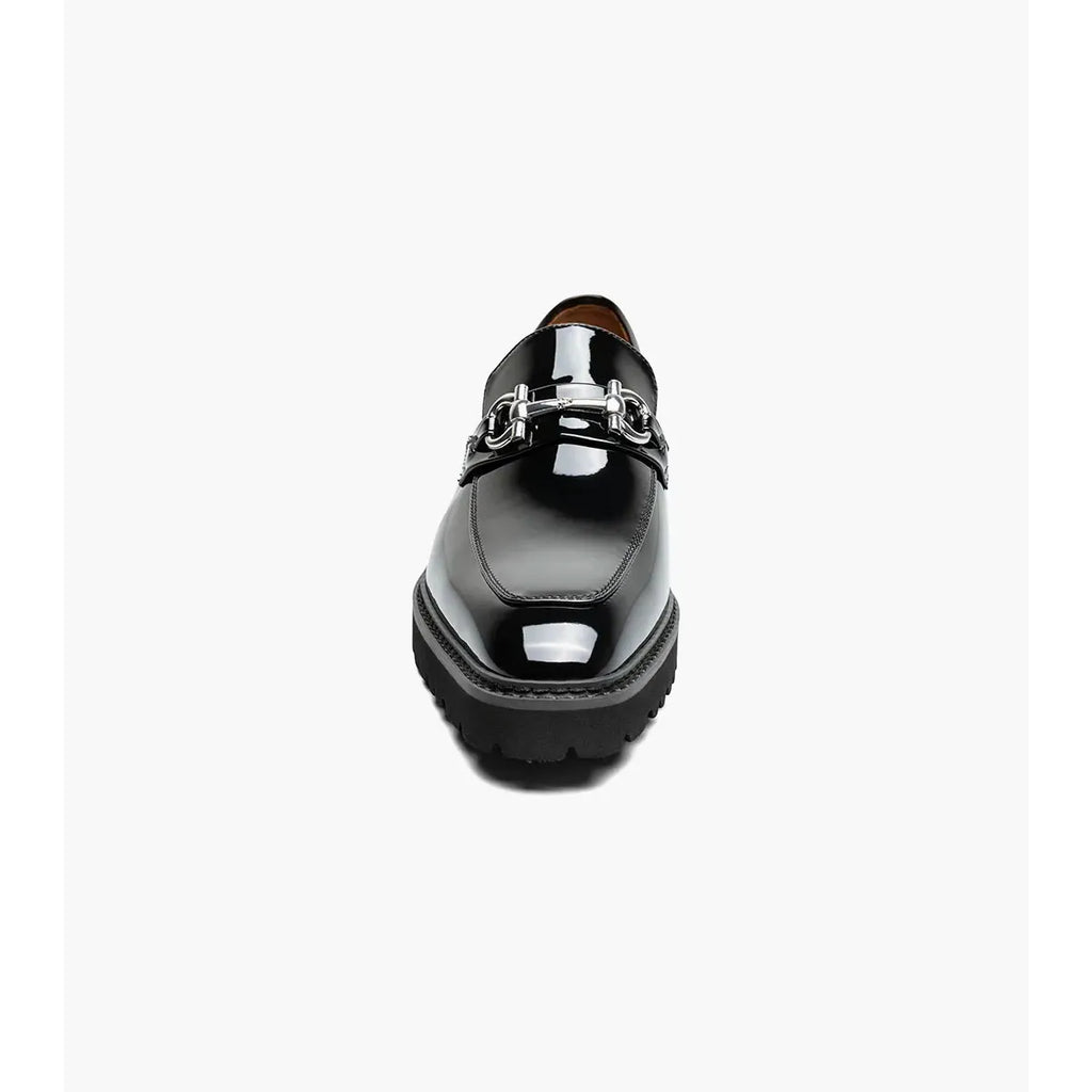 Stacy Adams Carabello Moc Toe Bit Slip On Black Patent Leather 25804-004