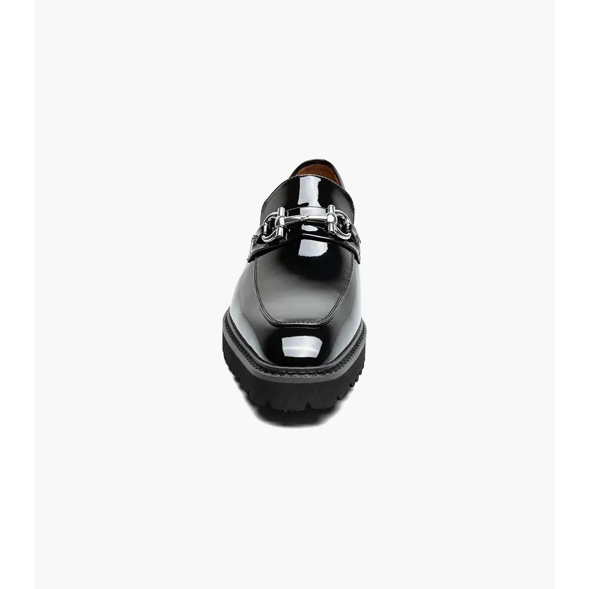 Stacy Adams Carabello Moc Toe Bit Slip On Black Patent Leather 25804-004