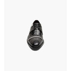 Stacy Adams Fiorentino Cap Toe Oxford Print Leather 25814-111 Black & White