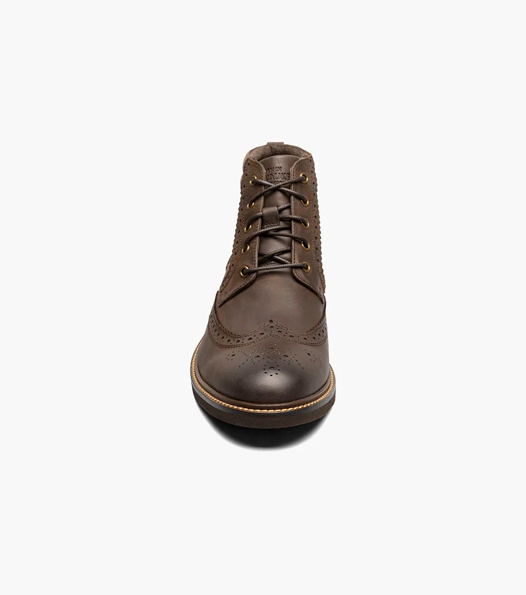 Nunn Bush Odell II Wingtip Boot Lightweight Brown CH 85089-215