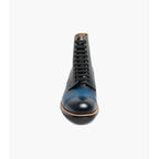 Stacy Adams Madison Cap Toe Lace Up Boot Tone On Tone Blue 00110-400
