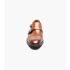 Stacy Adams Boswell Cap Toe Double Monk Strap Shoes Brandy 25779-226