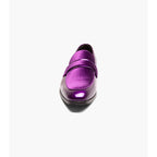 Stacy Adams Spratley Moc Toe Saddle Slip On Dress Shoes Purple 25686-542