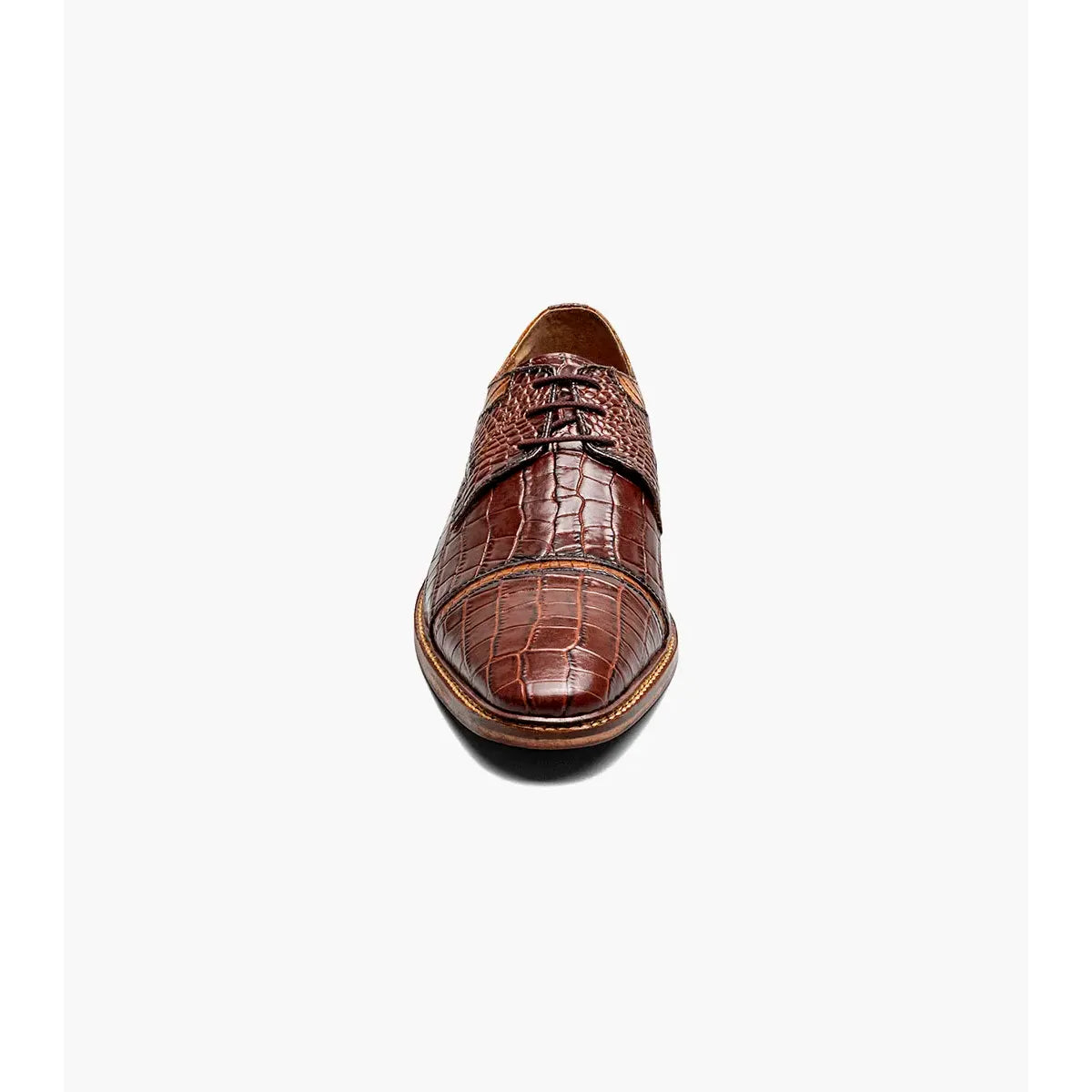 Stacy Adams Fiorentino Cap Toe Oxford Print Leather 25814-249 Brown Multi