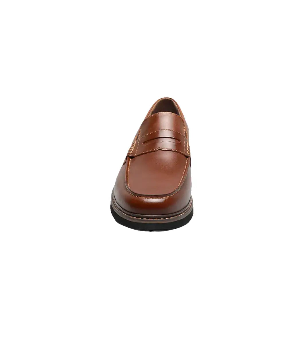 Nunn Bush Odin II Moc Toe Penny Loafer Shoes Cognac 85154-221