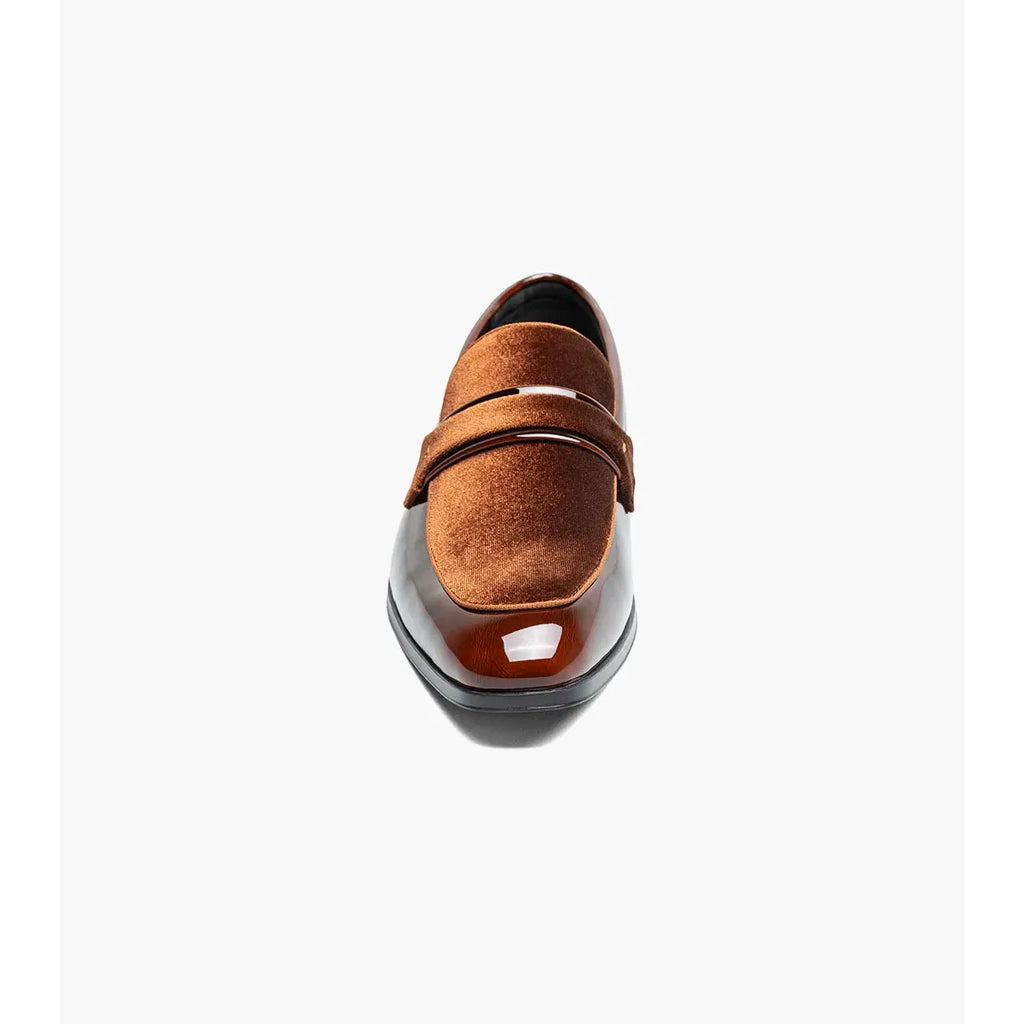 Stacy Adams Spratley Moc Toe Saddle Slip On Dress Shoes Brown 25686-200