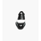 Stacy Adams Tarango Modified Cap Toe Oxford Shoes Black White 25770-111