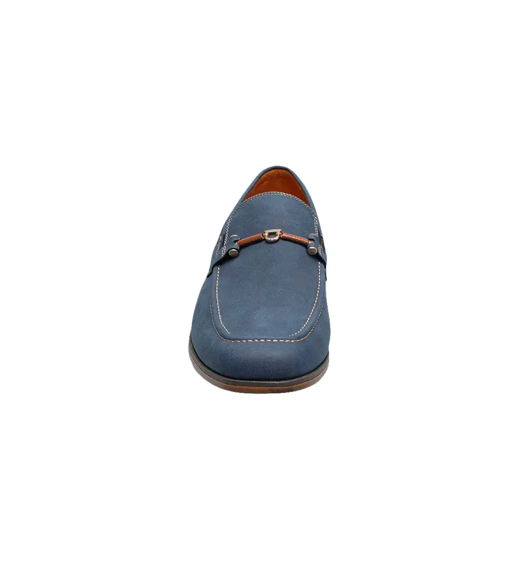 Stacy Adams Richardson Moc Toe Bit Slip On Shoes Navy 25746-410