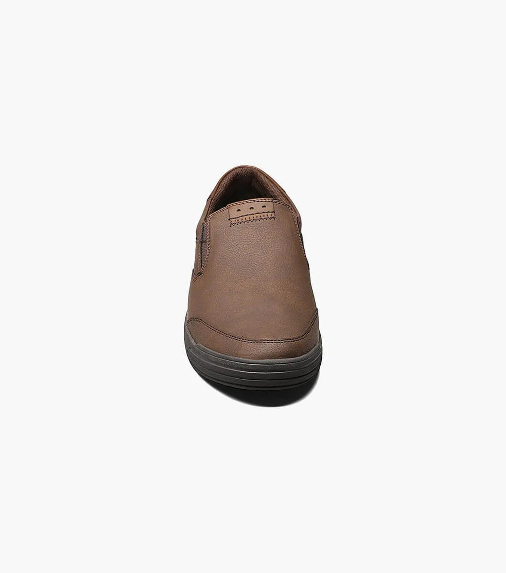 Nunn Bush KORE City Walk Moc Toe Slip-On Walking Shoes Dark Brown 84820-201
