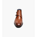 Stacy Adams Kaius Plain Toe Double Monk Strap Boot Cognac 25733-221