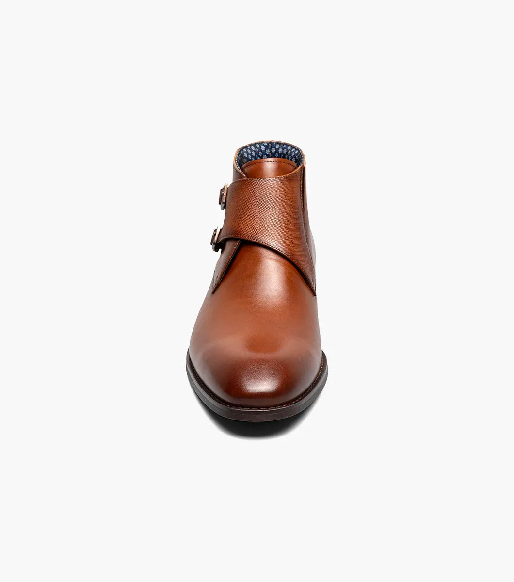 Stacy Adams Kaius Plain Toe Double Monk Strap Boot Black 25733-221