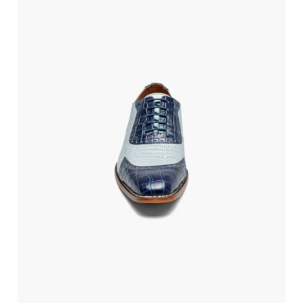 Stacy Adams Tarango Modified Cap Toe Oxford Shoes Dark Blue Multi 25770-469