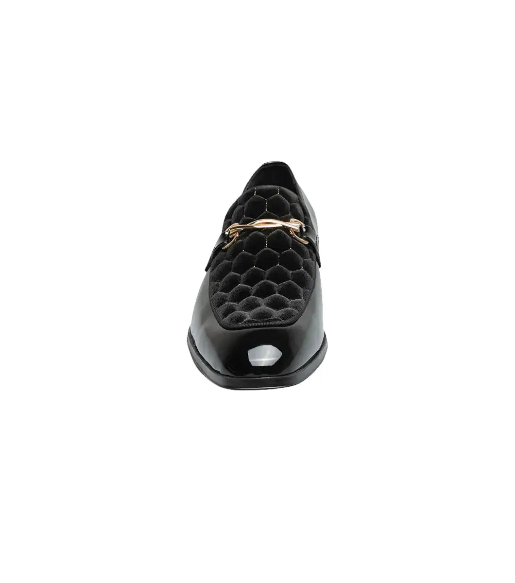 Stacy Adams Sprague Moc Toe Bit Slip On Shoes Black 25732-001