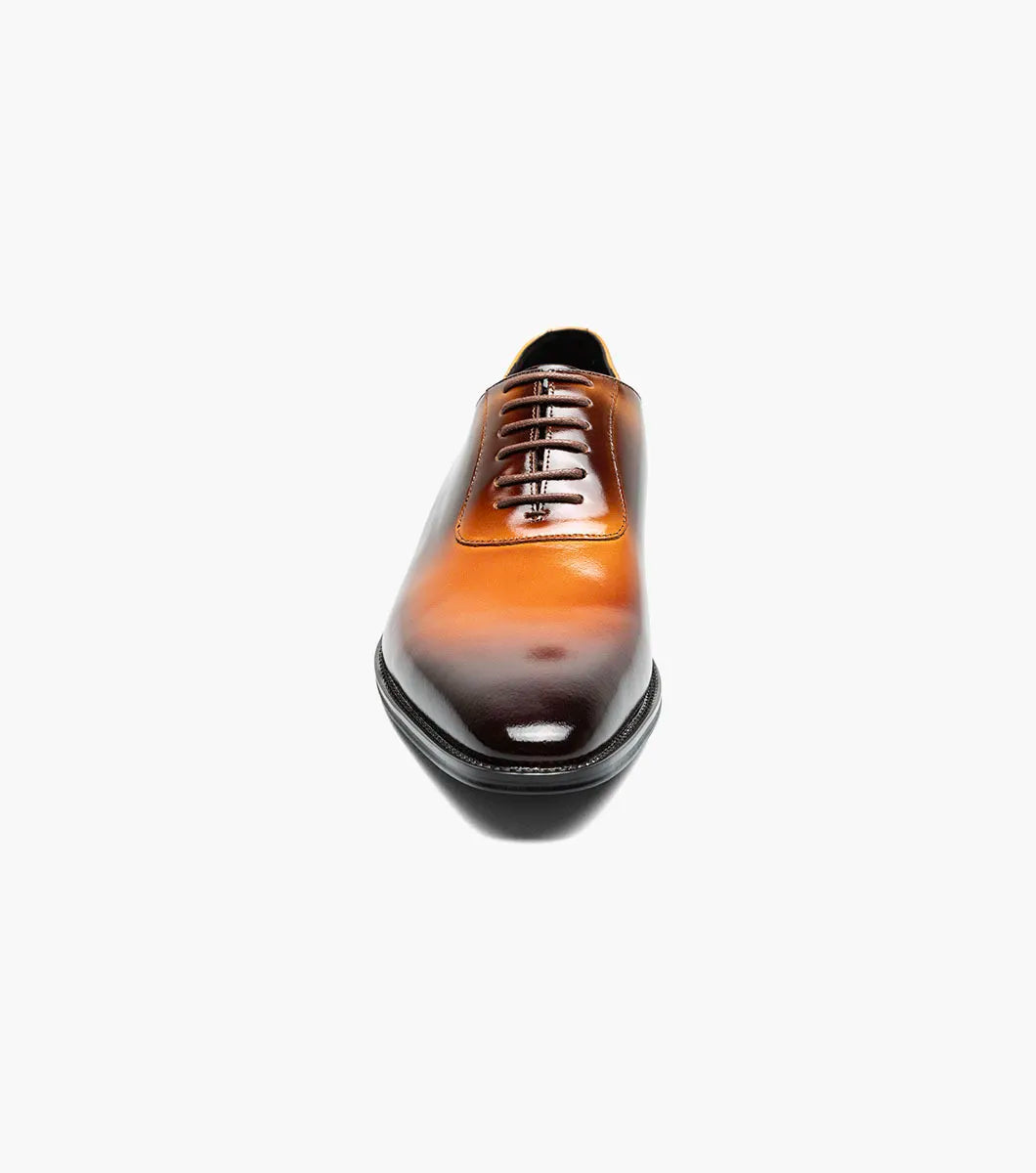 Stacy Adams Shaffer Plain Toe Oxford Shoes Calf Leather Cognac Multi 25763-229