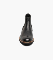 Nunn Bush Otis II Plain Toe Chelsea Boot Black Tumbled Leather 85091-007