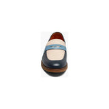 Stacy Adams Prichard Moc Toe Penny Slip On Shoes Navy Multi 25693-492