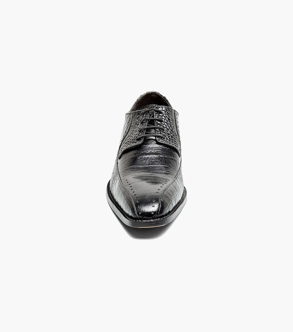 Stacy Adams Talamanco Bike Toe Oxford Animal Print Black 25788-001