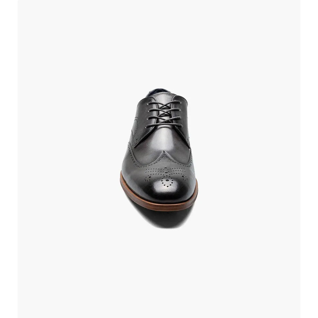 Stacy Adams Brayden Wingtip Oxford Shoes Smooth Leather Gray 25635-020