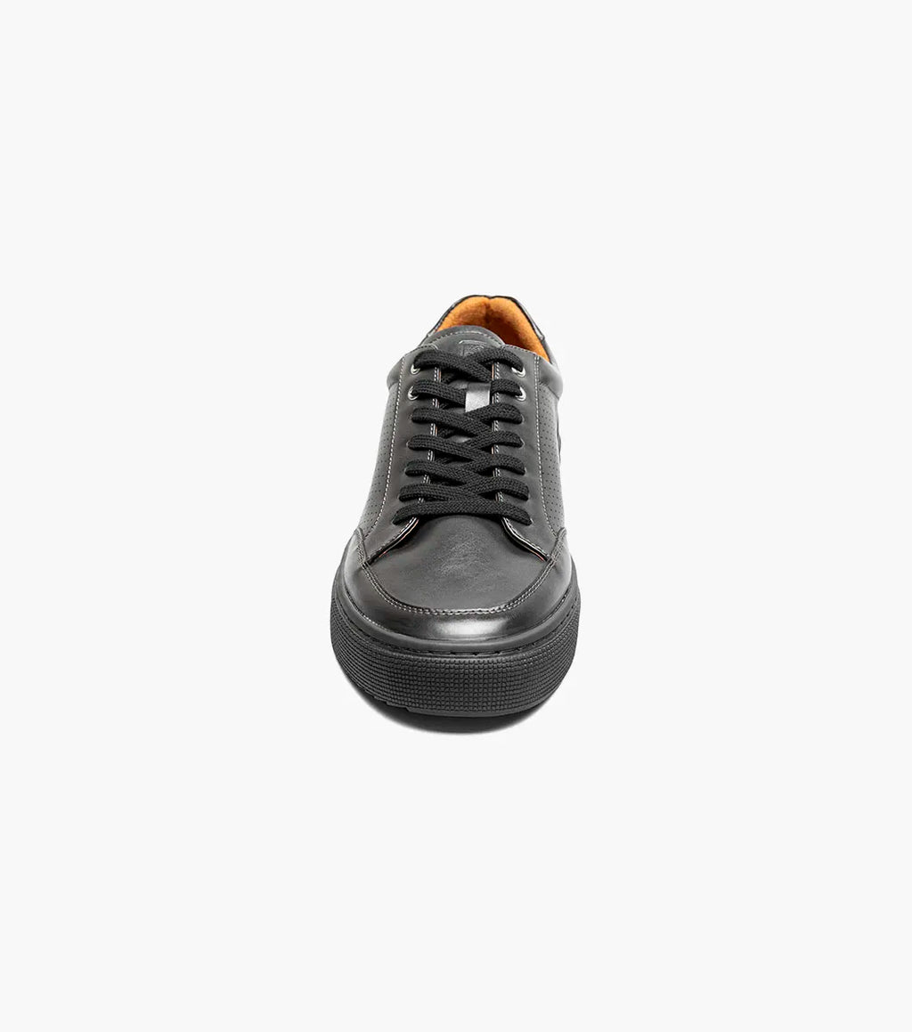 Stacy Adams Dorian Moc Toe Lace-Up Sneaker Black Smooth  25749-005