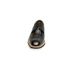 Stacy Adams Alario Wingtip Oxford Croco Leather Shoes Black 25725-001