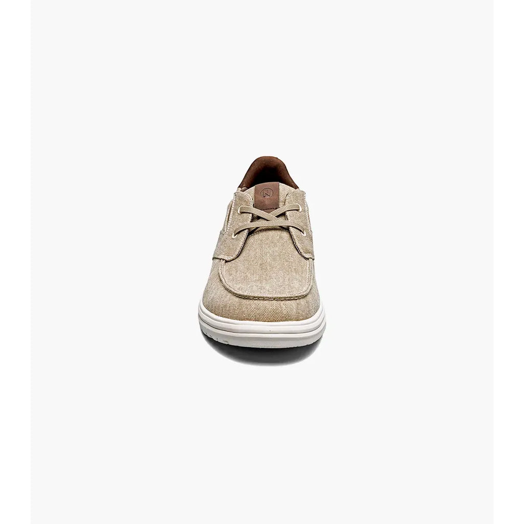 Nunn Bush Brew City EZ Hands Free Canvas Lace Moc Toe Slip On Stone 85164-285