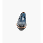 Stacy Adams Hobson Cap Toe Oxford Dress Shoes Navy Blue Leather 25764-400