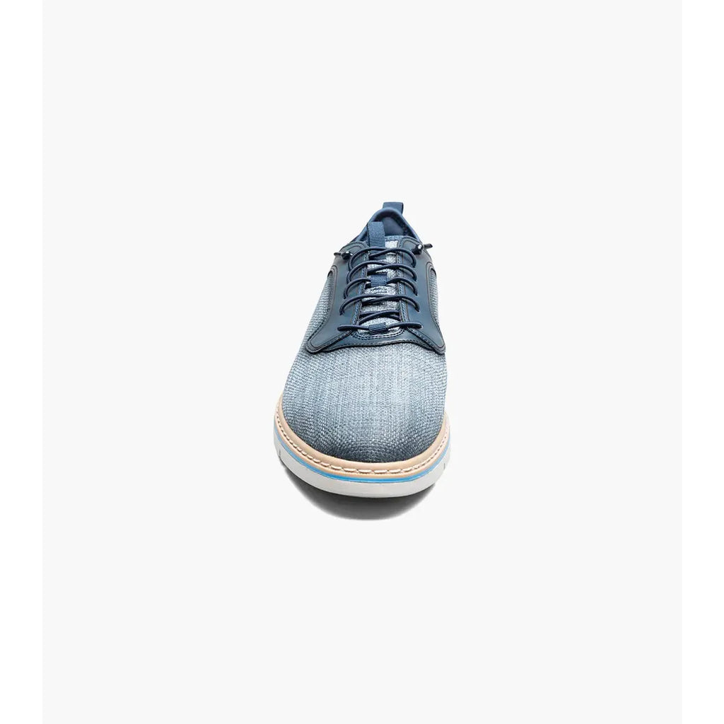 Stacy Adams Sebert Plain Toe Elastic Lace Up Walking Shoes Navy 25771-410