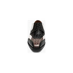 Stacy Adams Tristano Modified Bike Toe Oxford Shoes Black Gray 25694-910