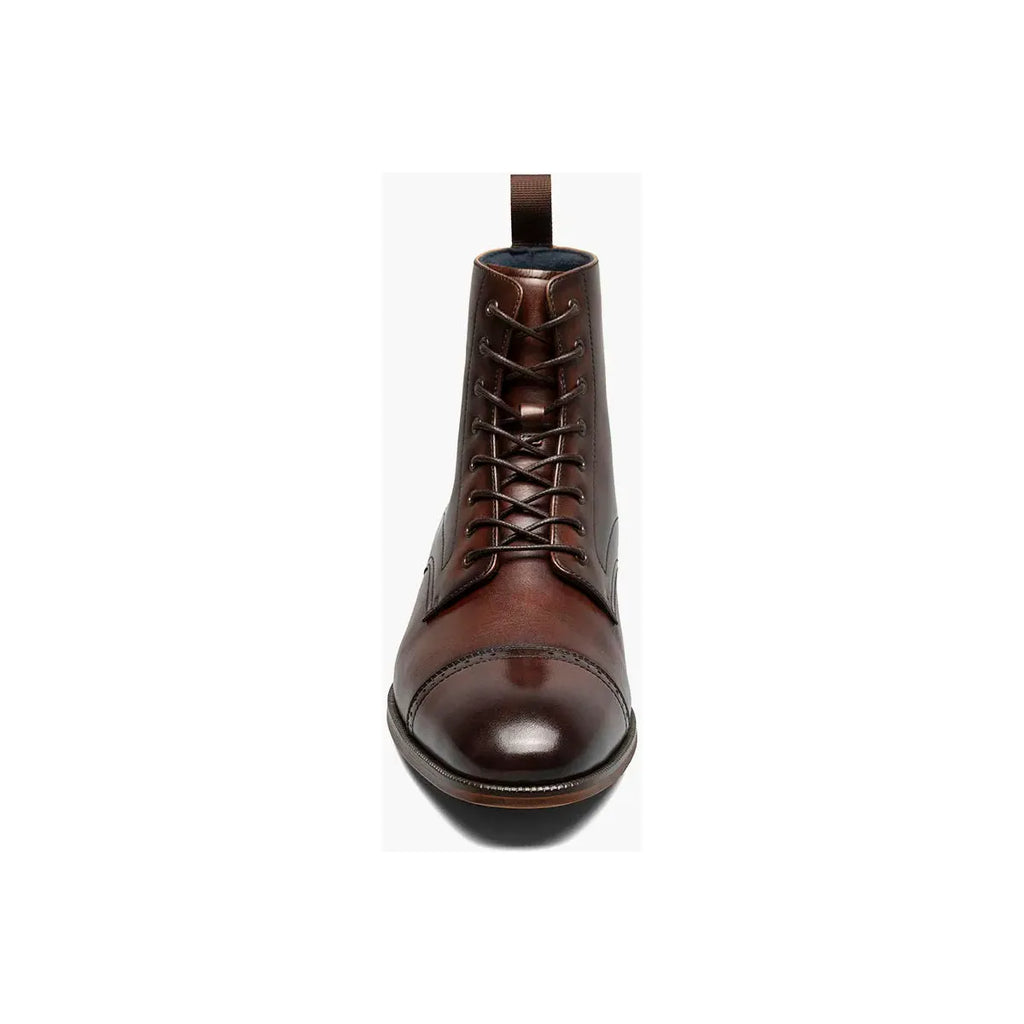 Stacy Adams Henry Cap Toe Lace Up Boot Leather Brown 25718-200