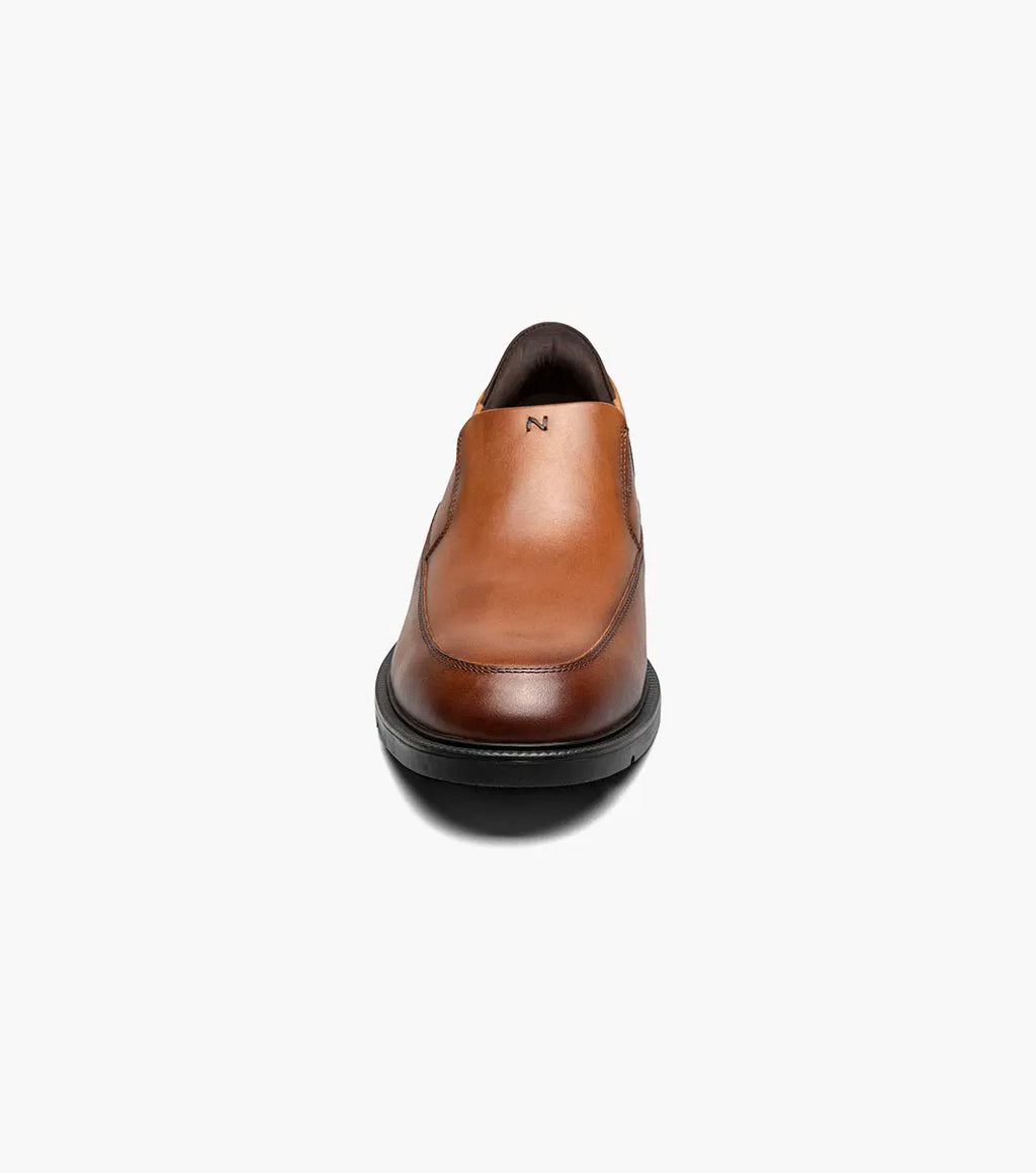 Nunn Bush KORE EZ Icon Moc Toe Slip On Handsfree Shoes Cognac 85146-221