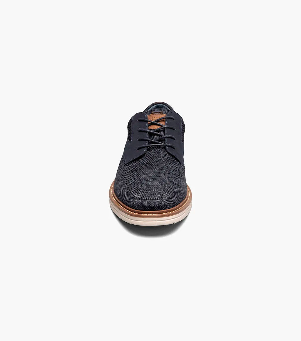 Nunn Bush Griff Knit Plain Toe Oxford Walking Shoes Navy Multi 85099-492