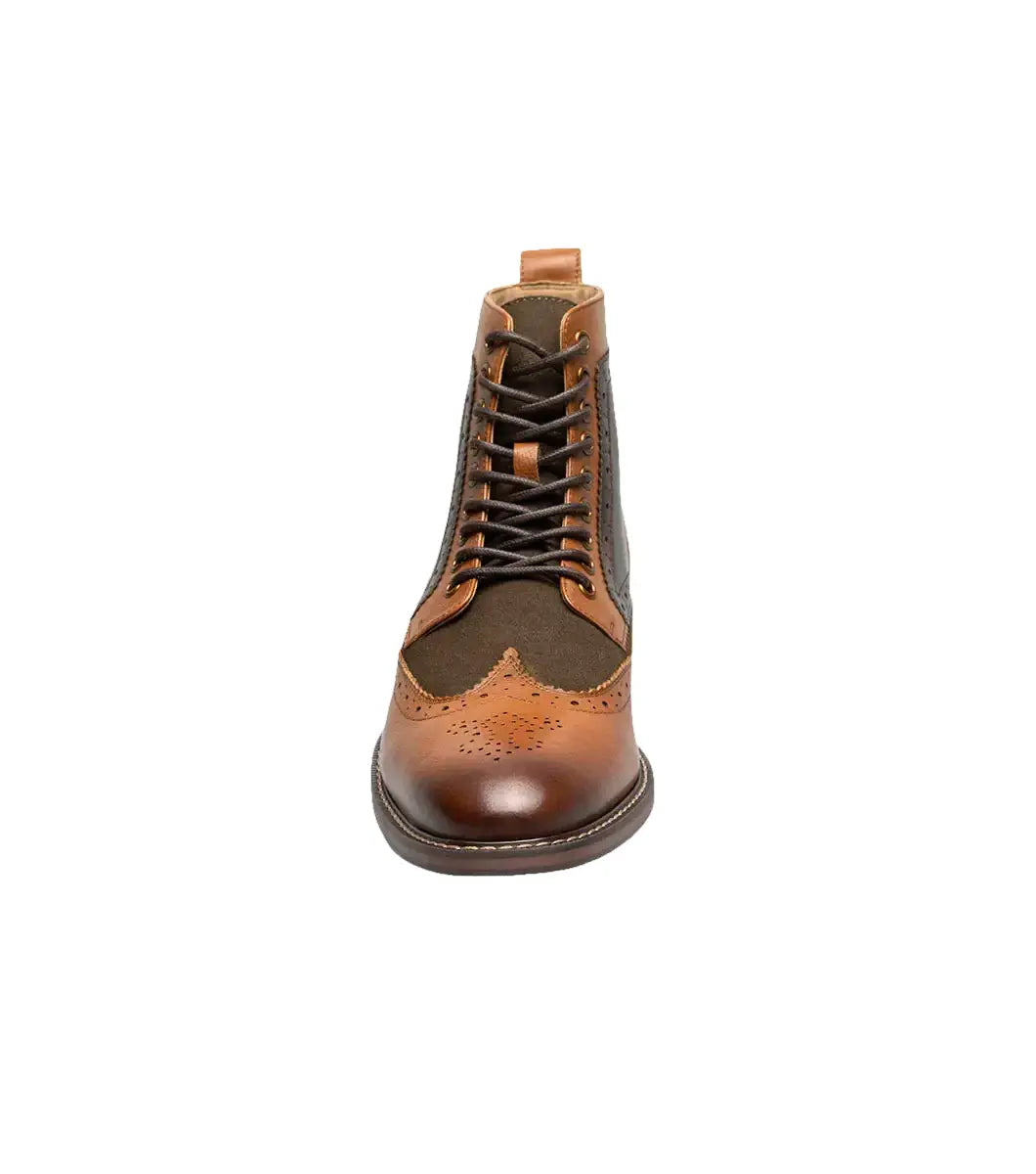 Stacy Adams Finnegan Wingtip Lace-Up Boot Olive Multi 25427-302