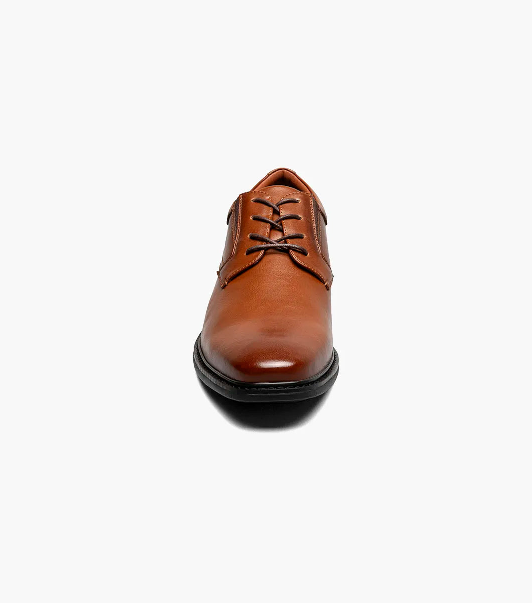 Nunn Bush Jarvis Plain Toe Oxford Men's Shoes Dressy Cognac 81544-221