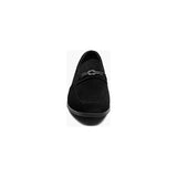 Stacy Adams Ravelle Moc Toe Bit Slip On Shoes Black Suede 25680-008