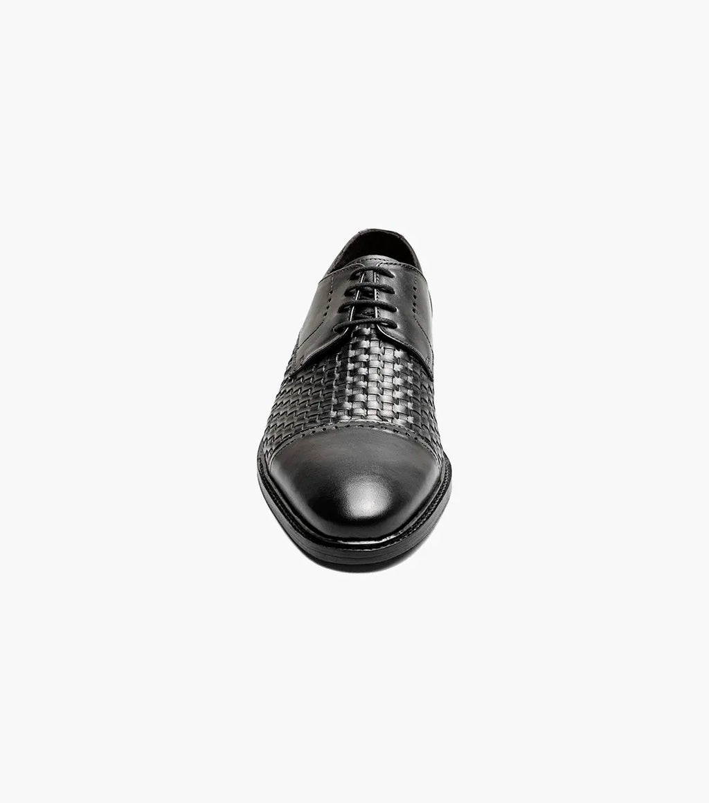 Stacy Adams Franchetti Cap Toe Oxford Leather Shoes 25812-001 Black