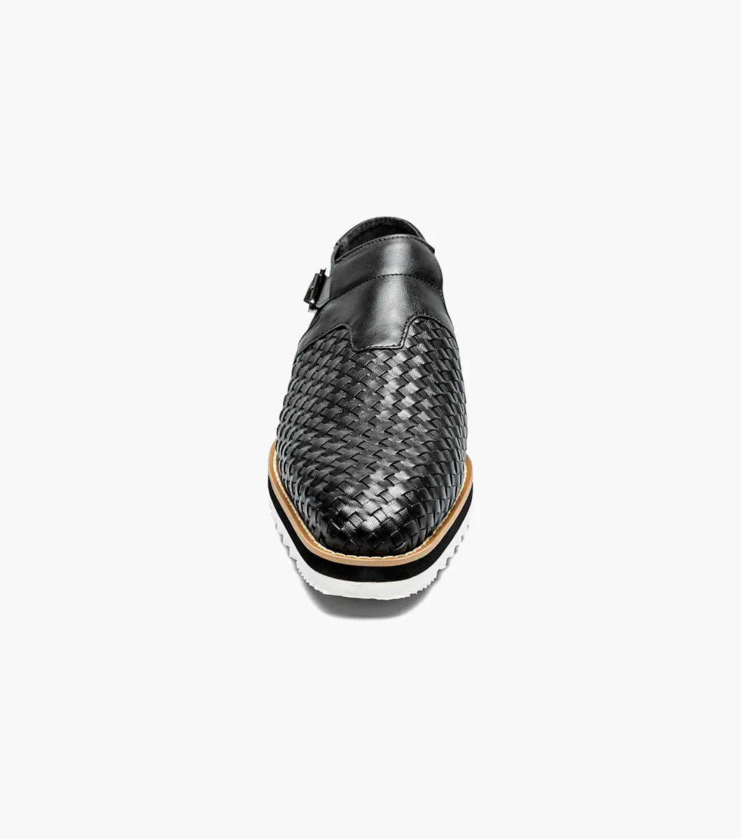 Stacy Adams Alvarado Woven City Sandal Comfortable Black 25769-001