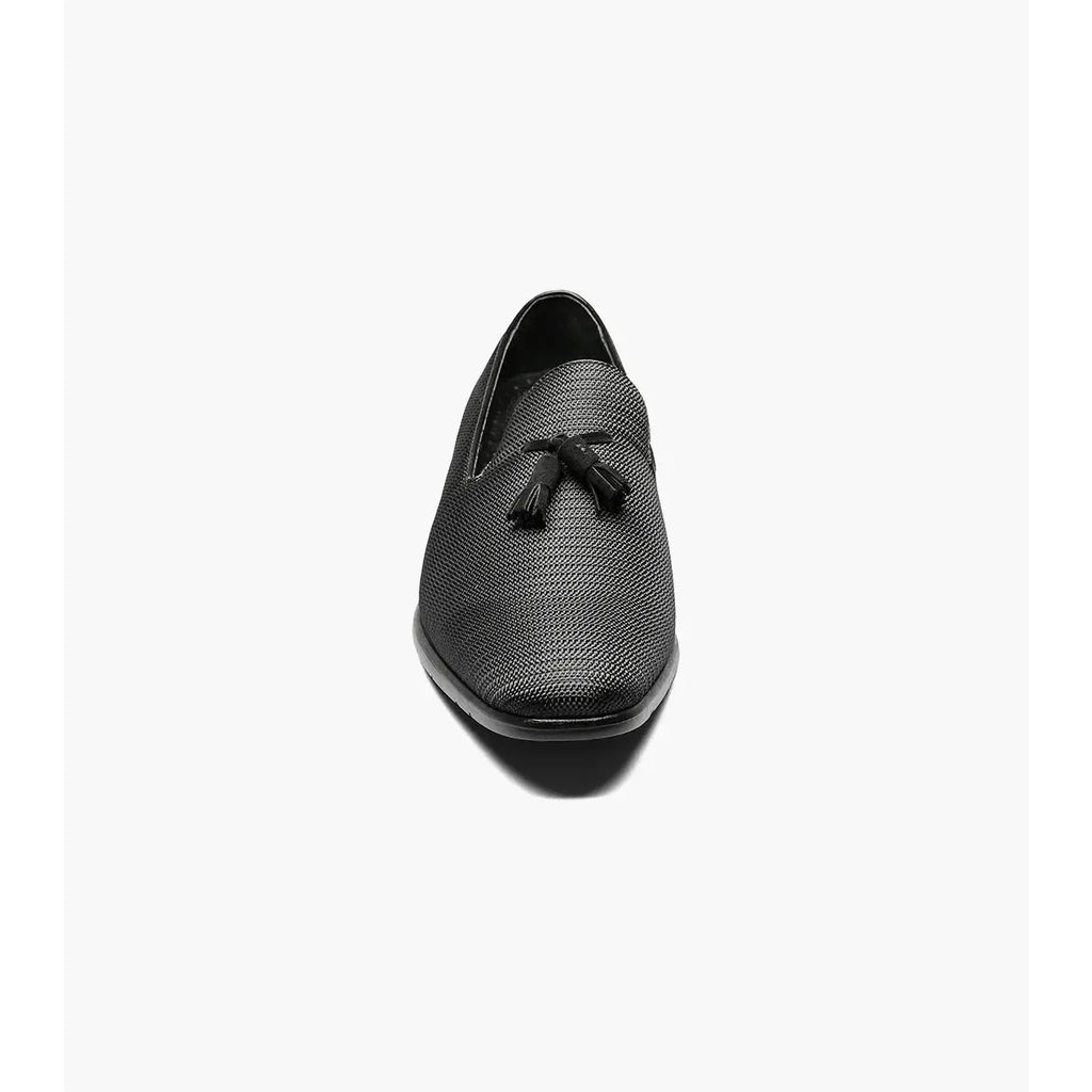 Stacy Adams Tazewell Plain Toe Tassel Tuxedo Shoes Slip On Black 25343-001