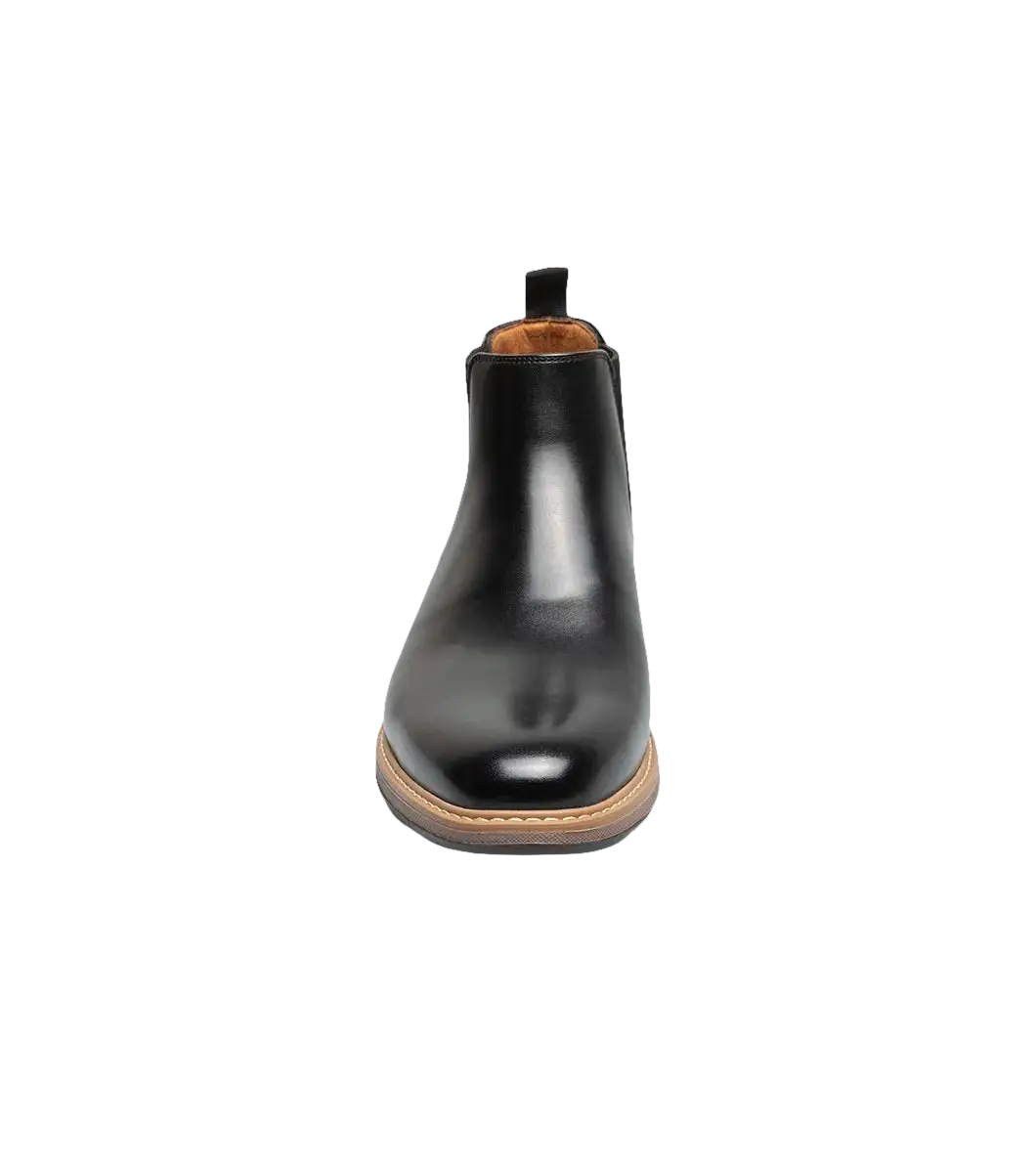 Stacy Adams Platt Plain Toe Chelsea Boot Light Weight Black 25755-001