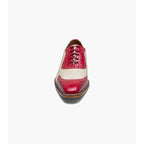 Stacy Adams Tarango Modified Cap Toe Oxford Shoes Raspberry/Ivory 25770-695