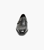 Stacy Adams Rubiano Moc Toe Buckle Strap Slip On Dark Black 25787-001