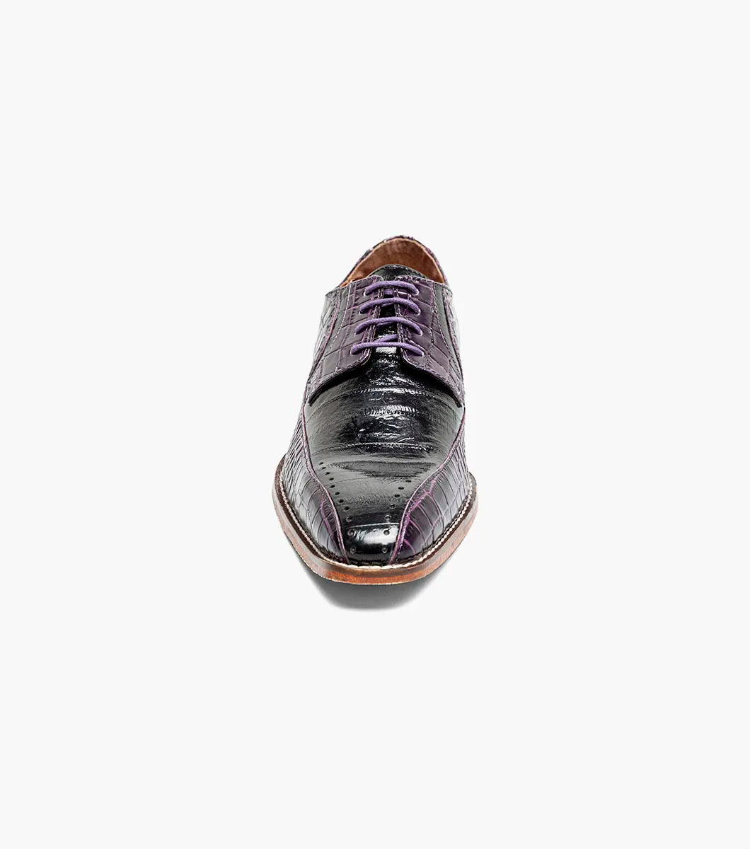 Stacy Adams Talamanco Bike Toe Oxford Animal Print Purple Multi 25788-540