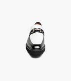 Stacy Adams Carabello Moc Toe Bit Slip On Black and White  25804-111
