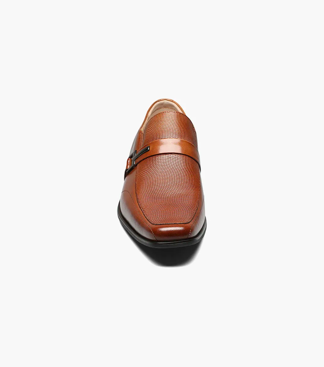 Stacy Adams Beau Men's Dress Shoes Cognac Moc Toe Leather 24692-221