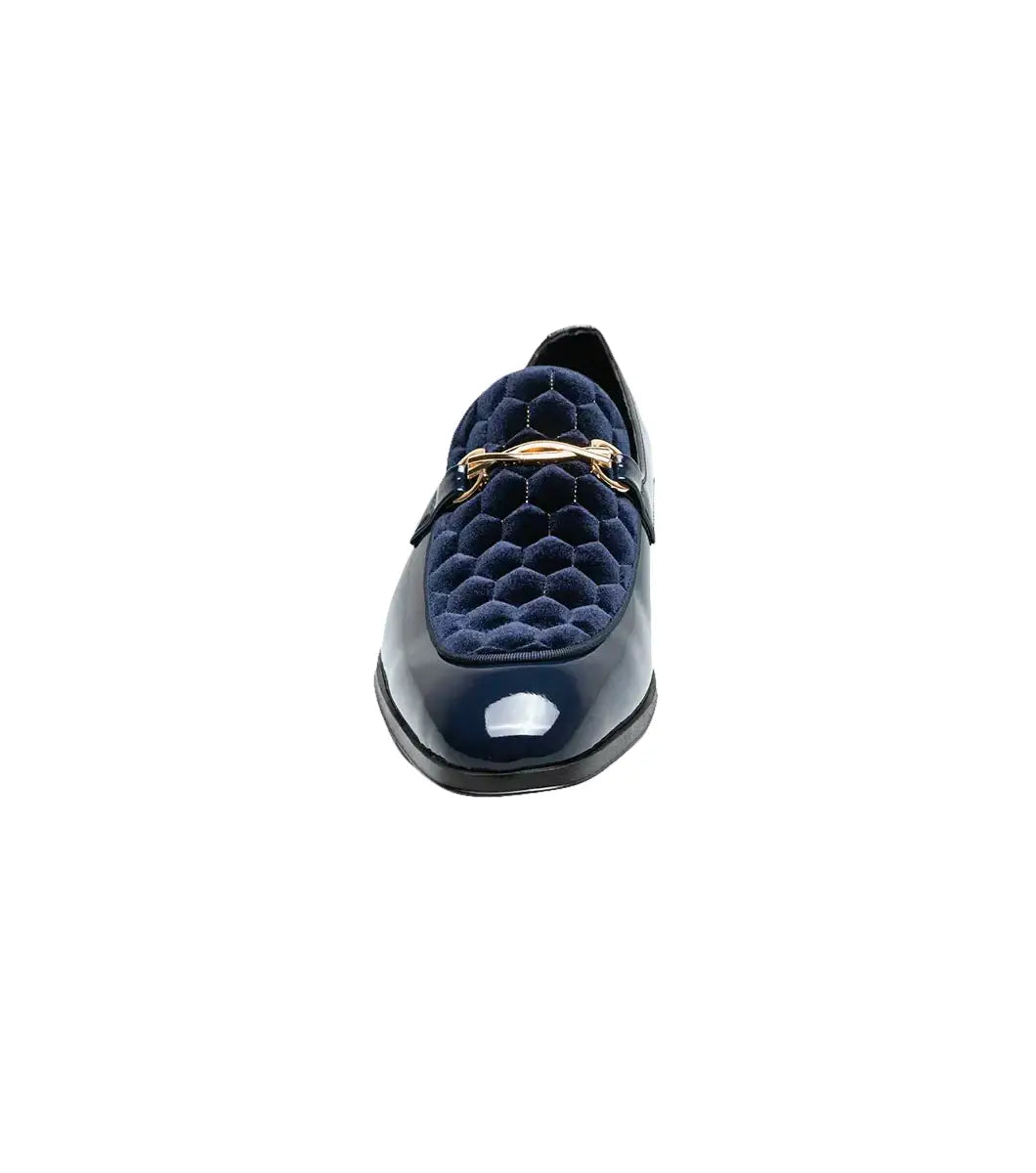 Stacy Adams Sprague Moc Toe Bit Slip On Shoes Navy 25732-410