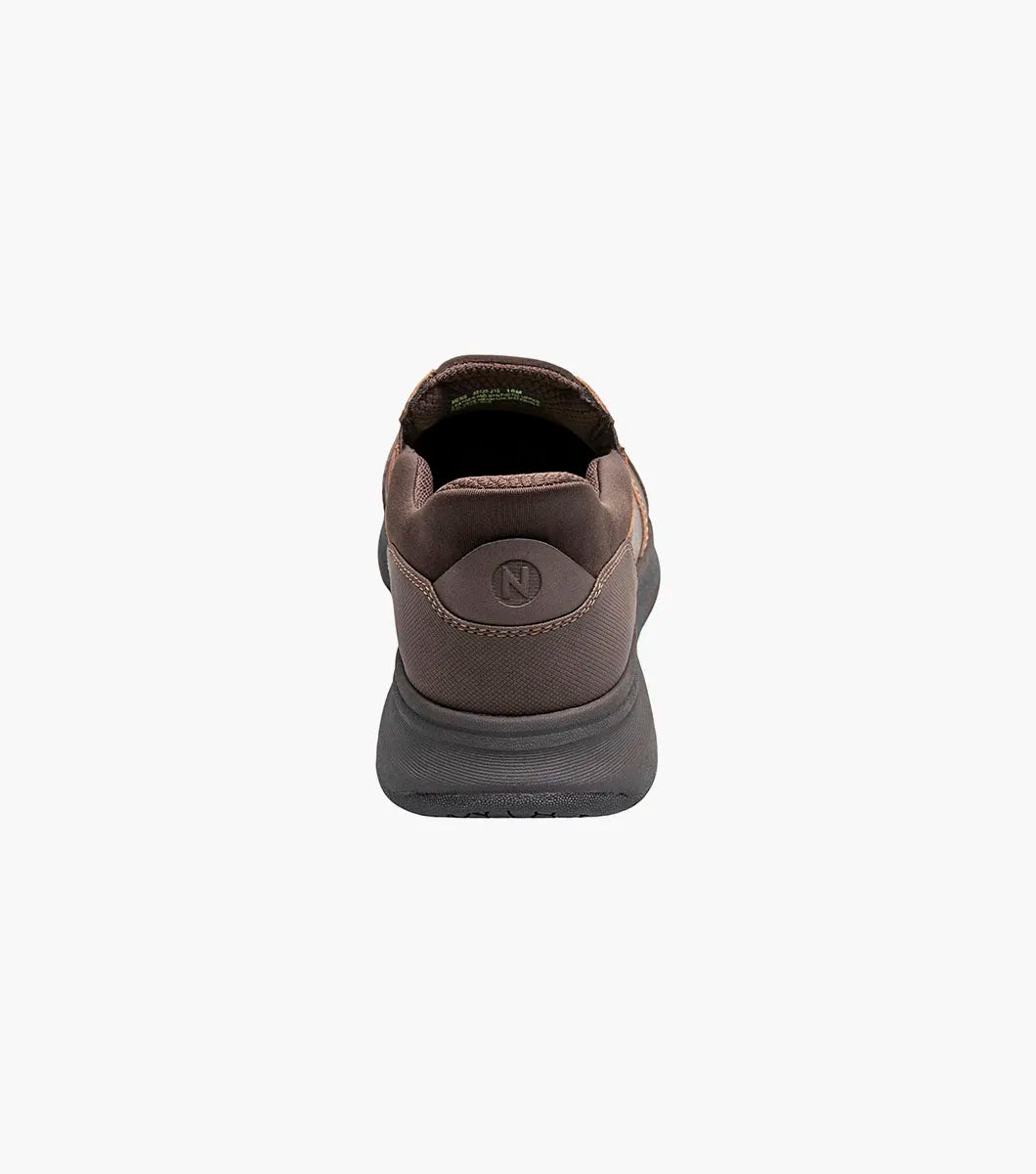 Nunn Bush KORE Taz EZ Hands-Free Moc Toe Slip-On Brown CH 85192-215