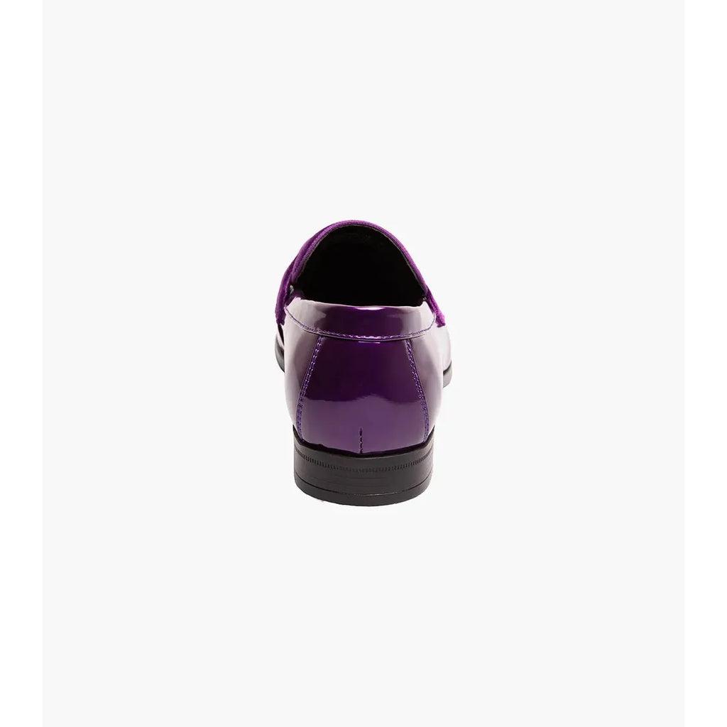 Stacy Adams Spratley Moc Toe Saddle Slip On Dress Shoes Purple 25686-542