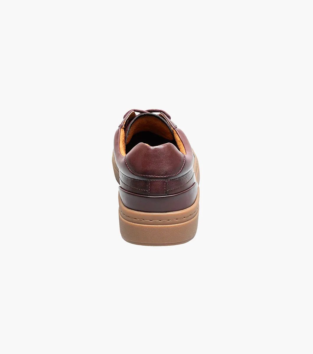 Stacy Adams Dorian Moc Toe Lace-Up Sneaker Green 25749-646 Bordeaux Wine