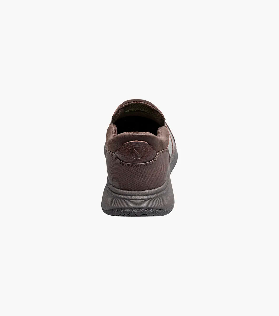 Nunn Bush KORE Taz EZ Hands-Free Moc Toe Slip-On Brown Tumbled 85192-247