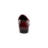 Stacy Adams Spratley Moc Toe Saddle Slip On Dress Shoes Burgundy 25686-601